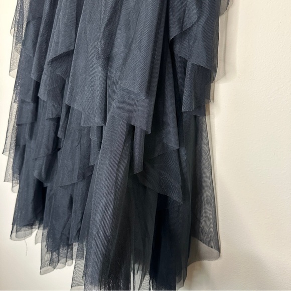 Rinascimento Italy Edwardian Steampunk Goth Black Layered Tulle Skirt Size S - Picture 3 of 8